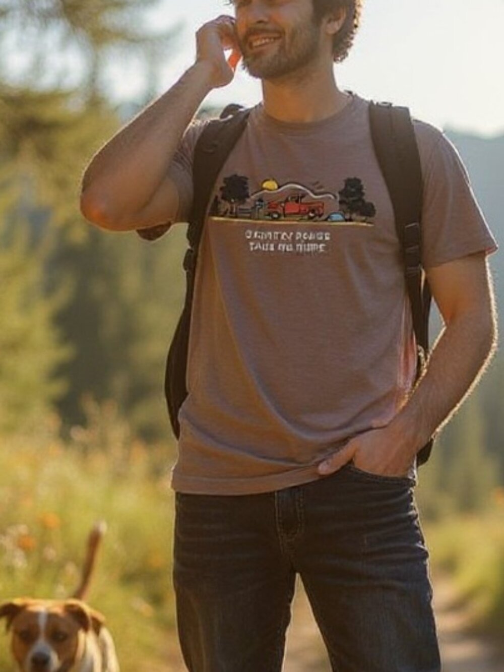 Men's Life is Good Take me Home Country Roads Crusher Tee